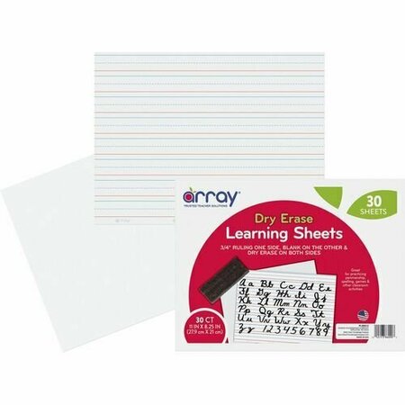 PACON Dry Erase learning Boards, Ruled, 11inx8-1/4in, White PACLB8512